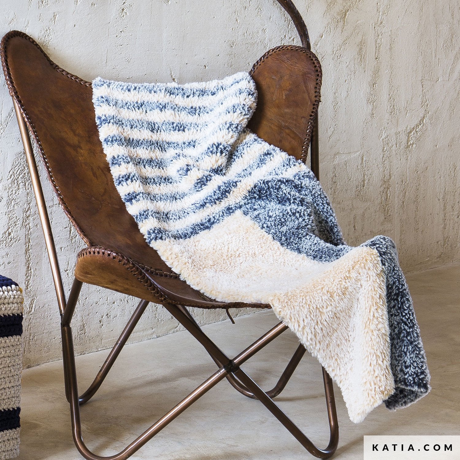 Decke stricken mit Anleitung und Wolle