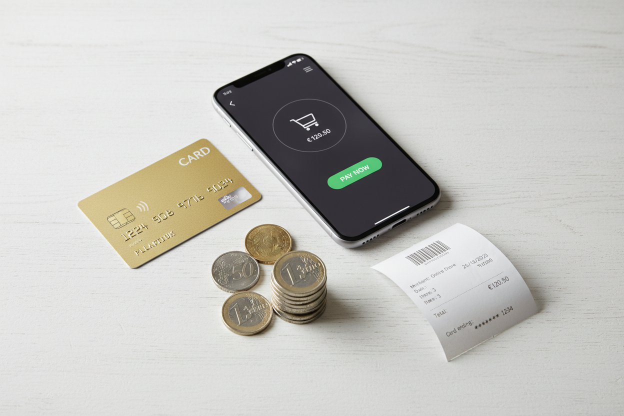 Bezahlarten Visa, Paypal, Klarna und Gebühren