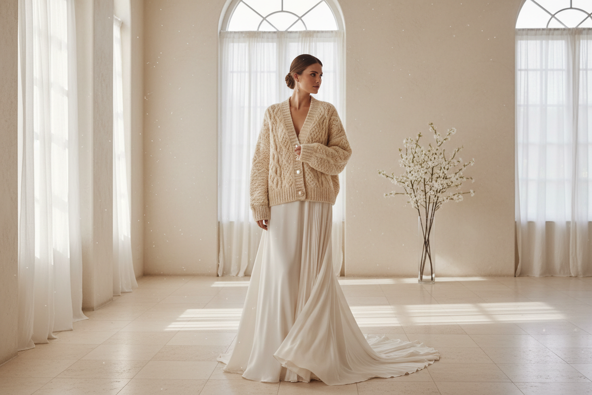 Strickjacke für deine Winterhochzeit
