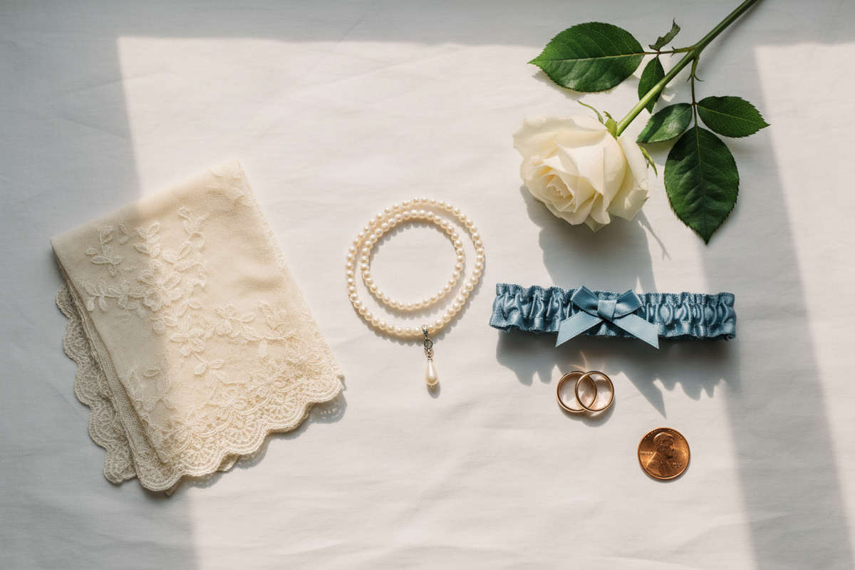 Etwas Gebrauchtes, Blaues für die Hochzeit