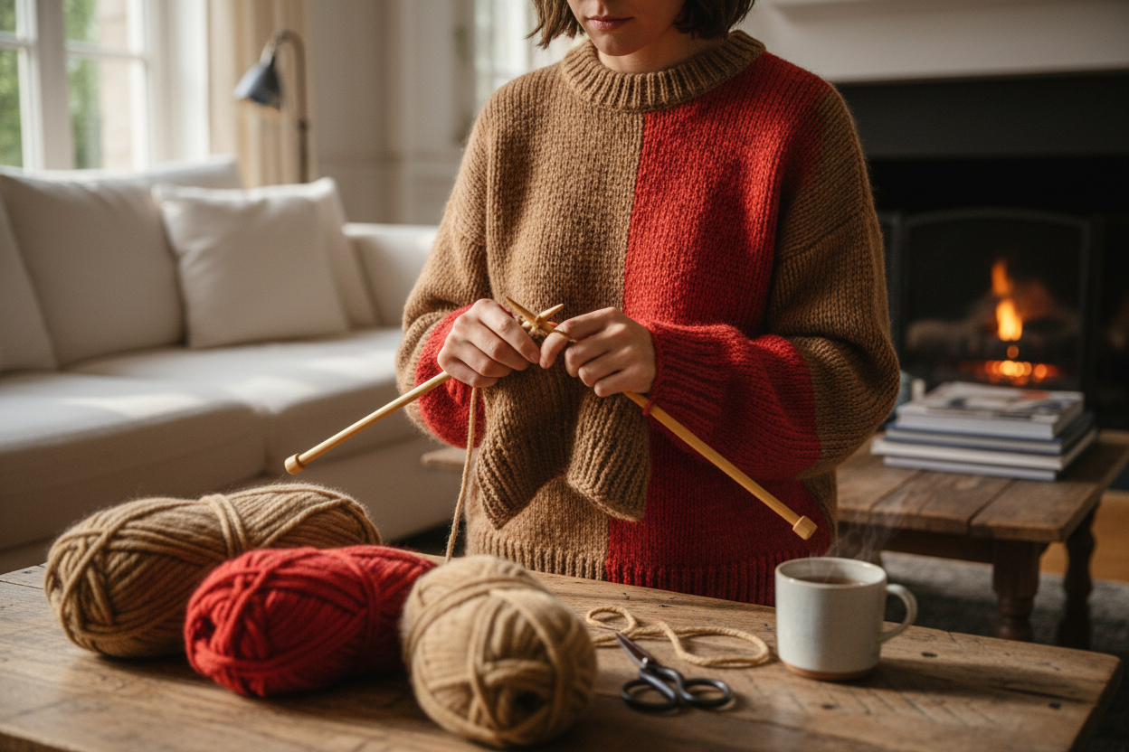 Zweifarbig stricken