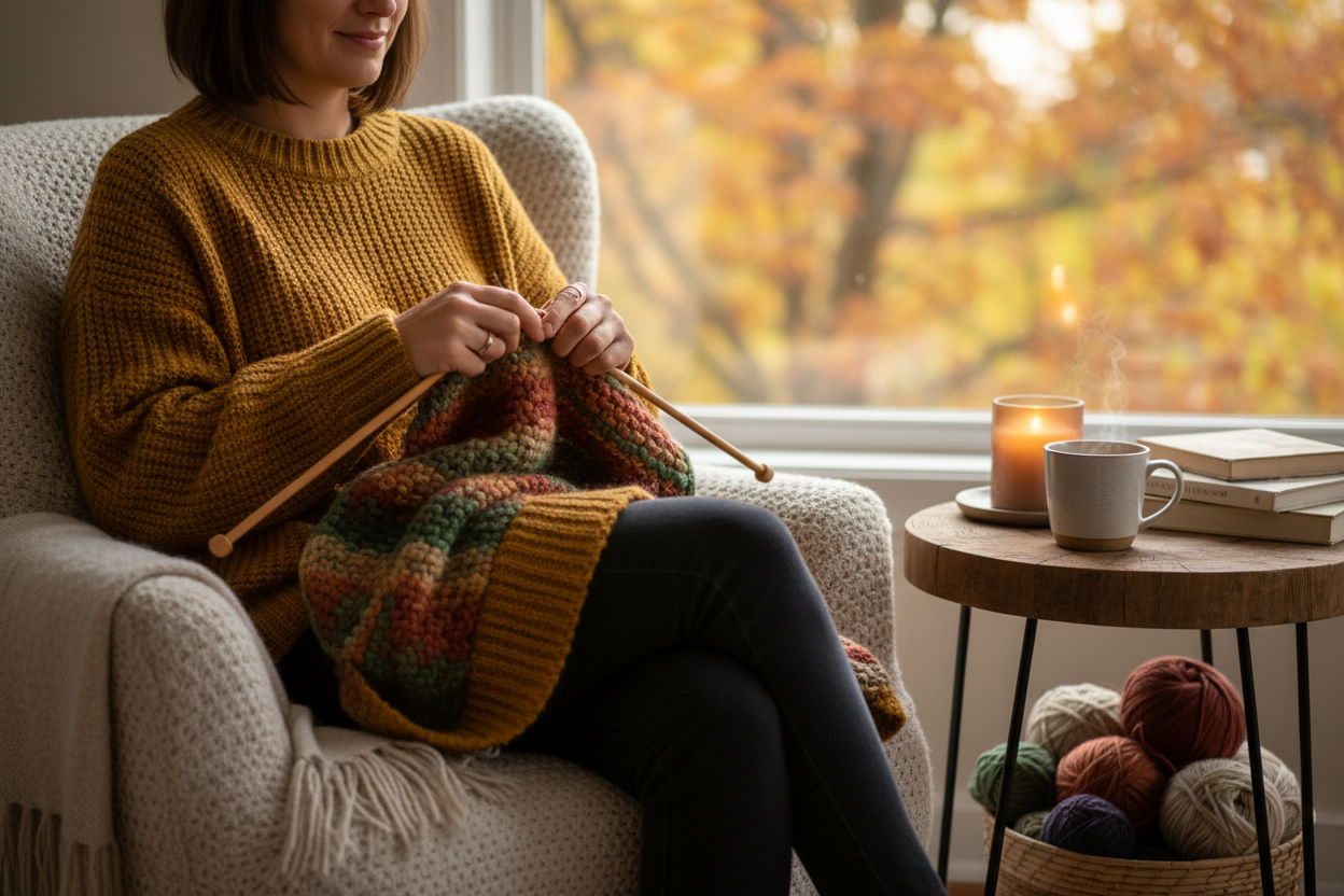 Stricken im Herbst an deinem Lieblingsplatz