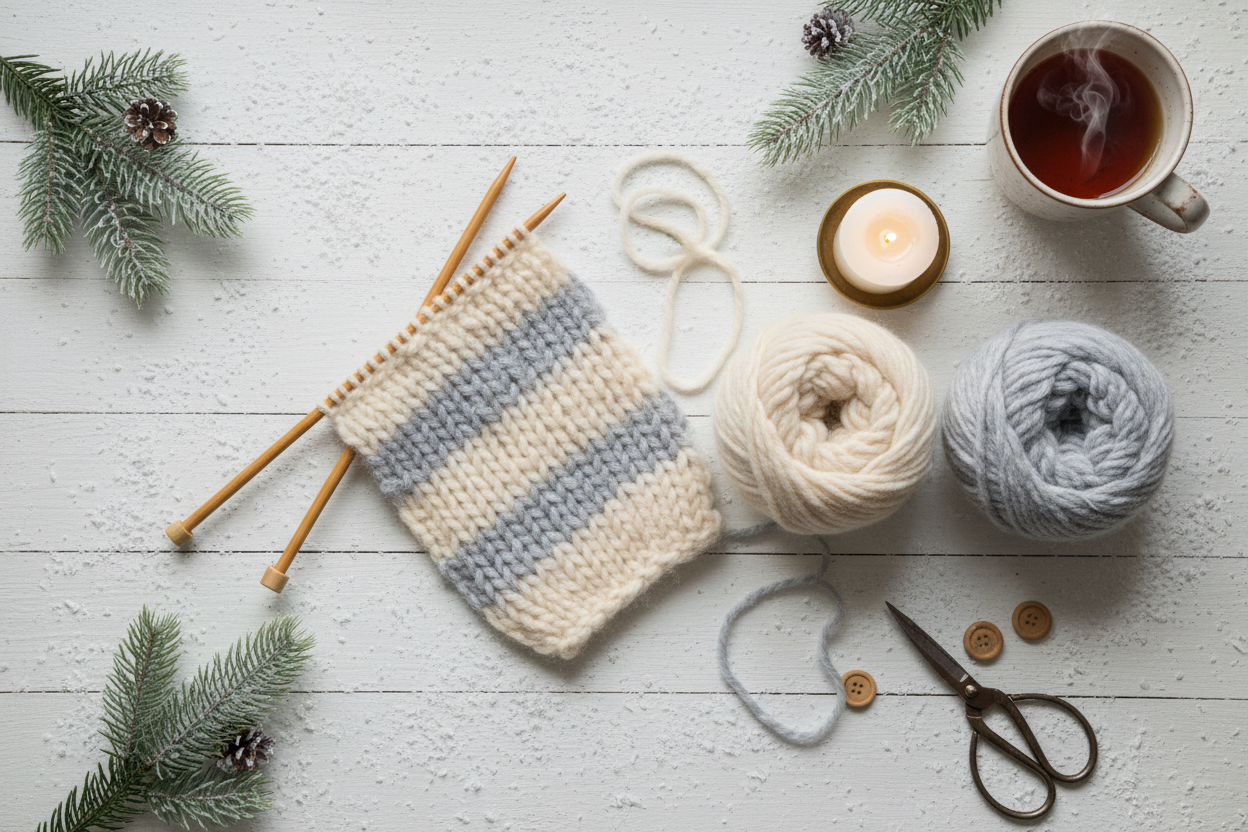 Stricken in der Vorweihnachtszeit