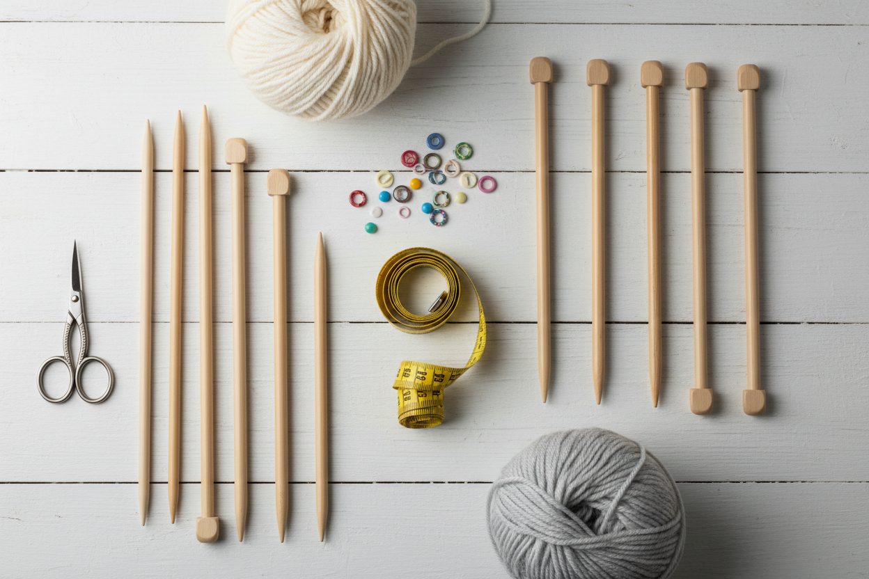 Stricknadeln und Zubehör; Accessoires zum Stricken