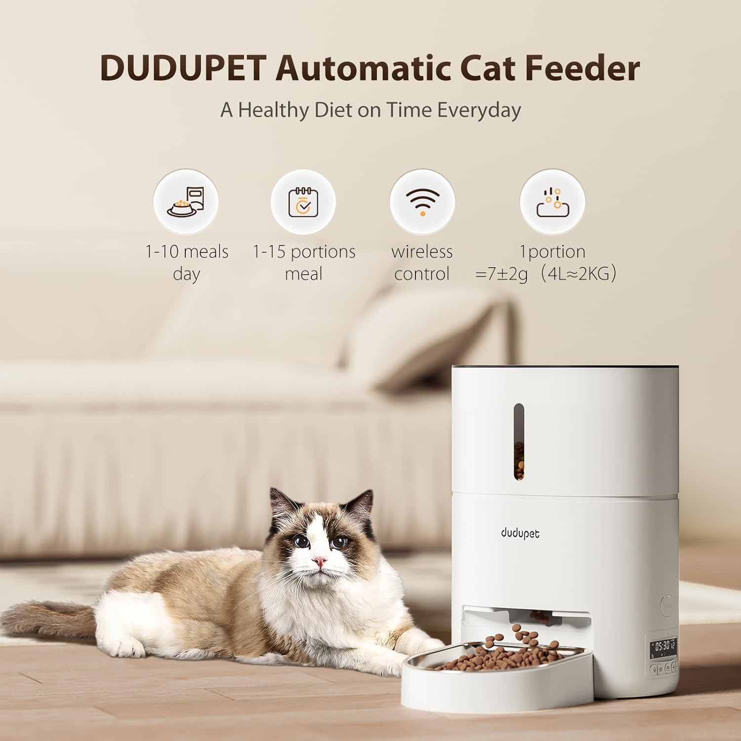 Dudupet Futterautomat für Katzen