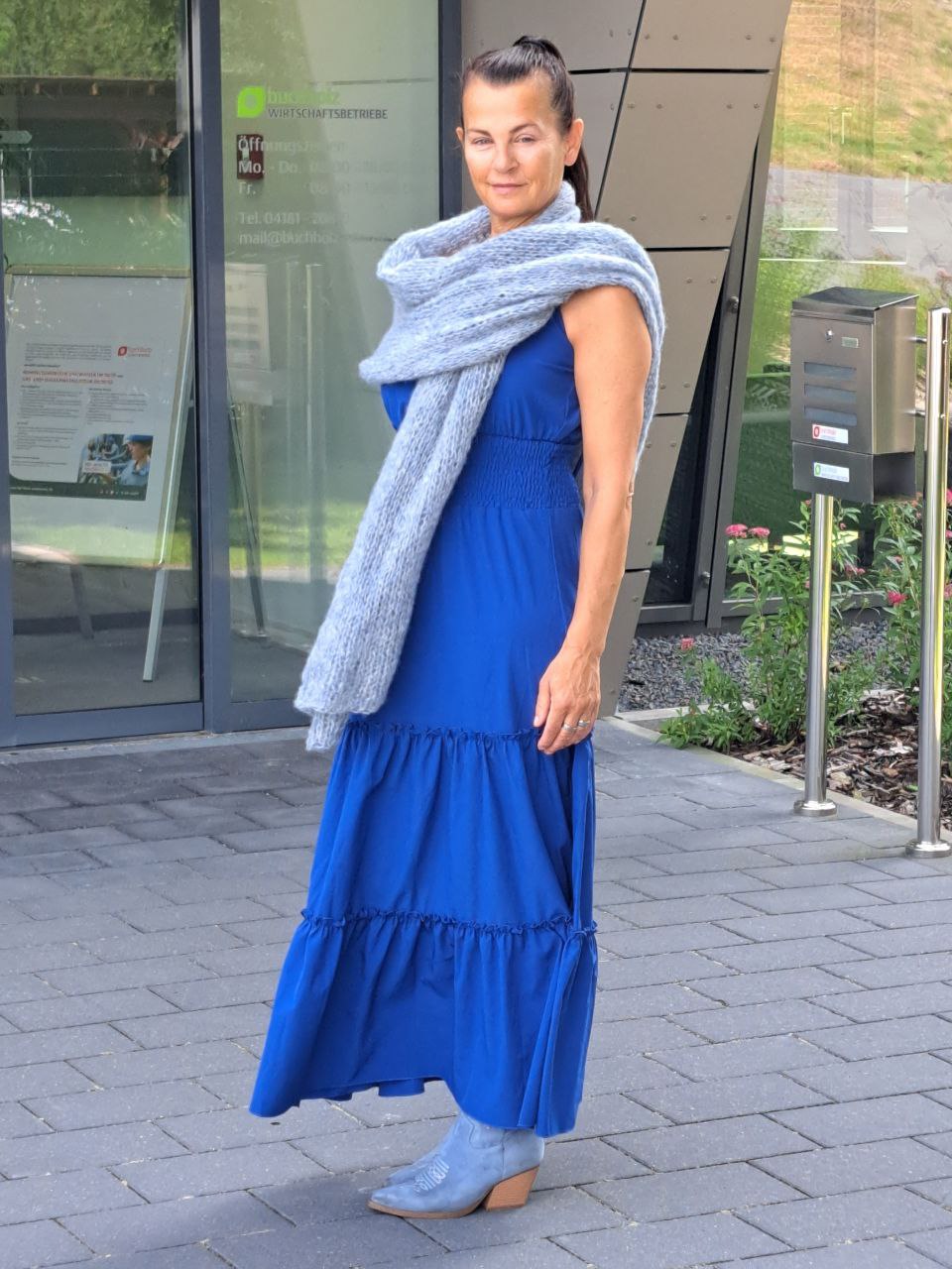 Leichte Stola gestrickt aus Alpaca Silver