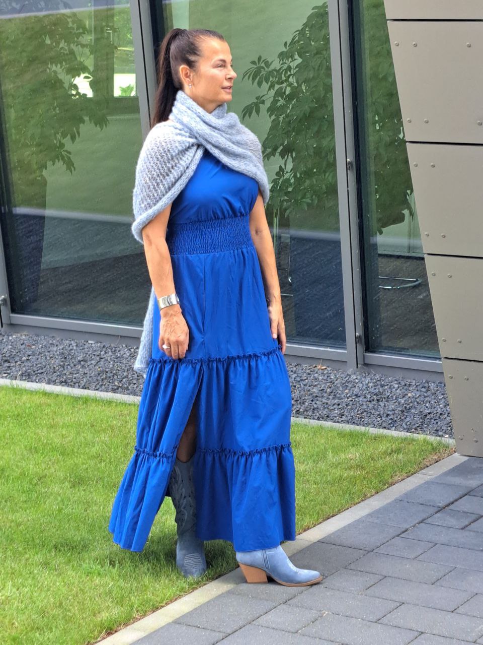 Leichter Schal gestrickt aus Katia Alpaca Silver