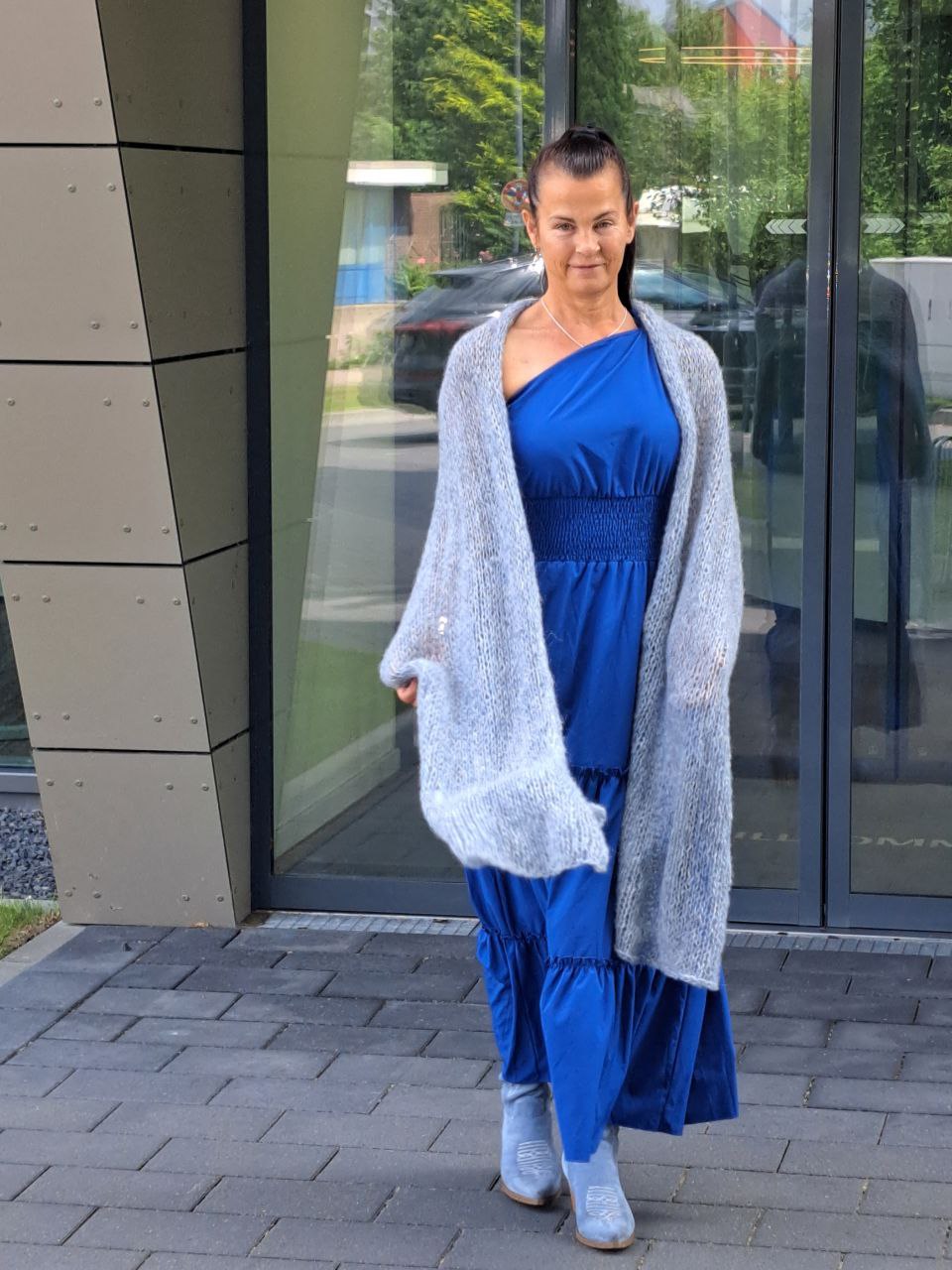 Stola aus Katia Alpaca Silver Beemohr