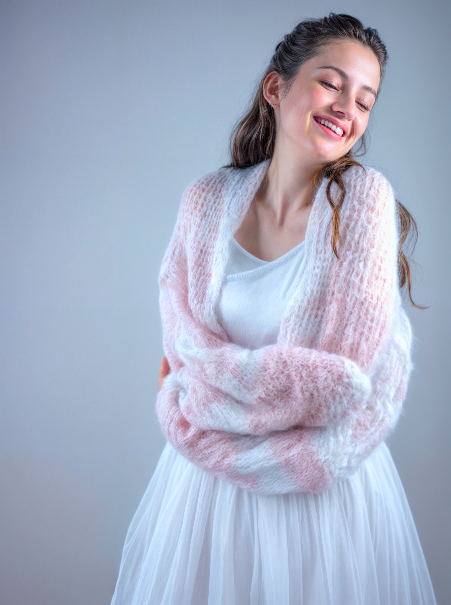 Handgestrickte Bolero Jacke für die Hochzeit