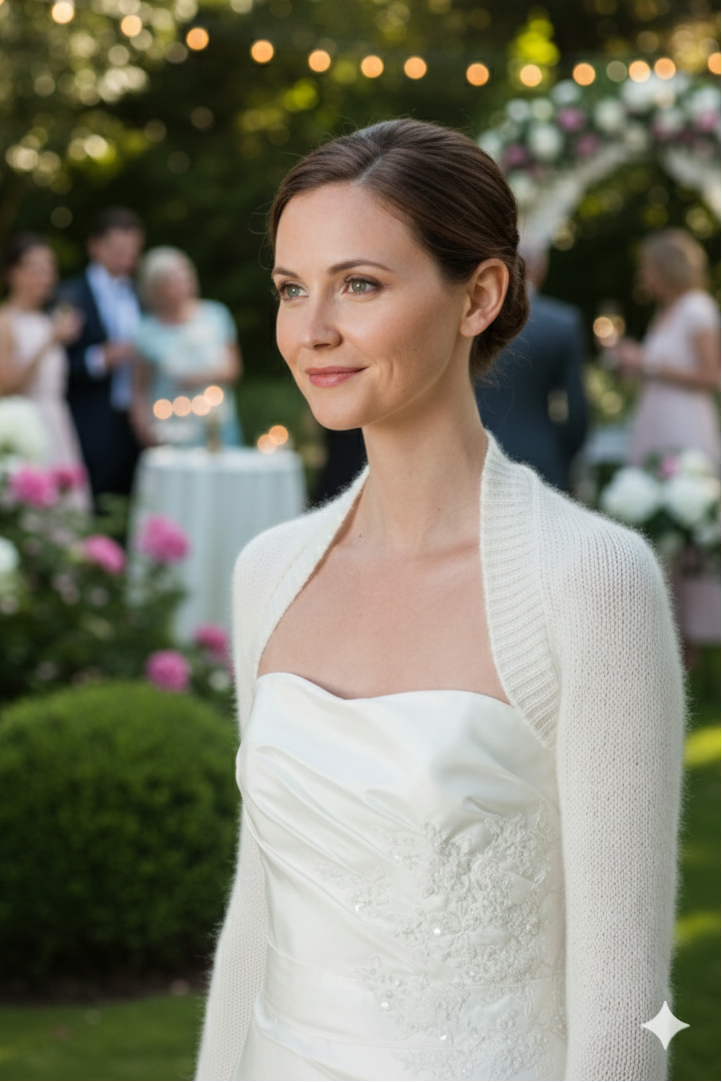 Brautbolero in weiß Anleitung