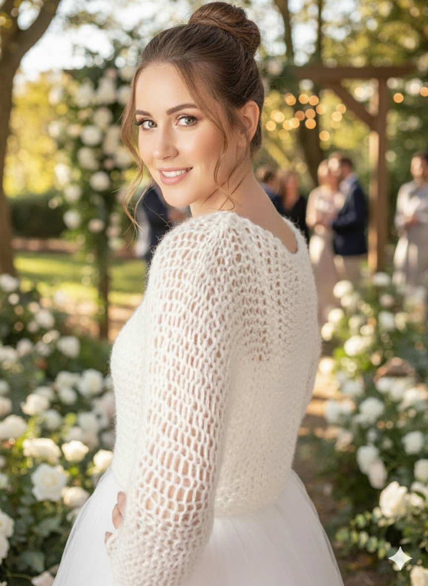 Leichter duch schimmernder Strickpullover