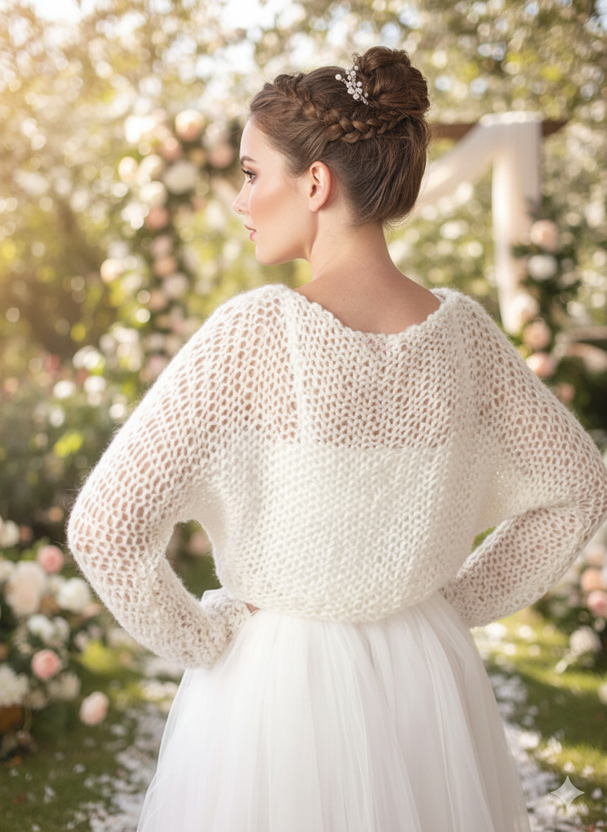 Brautpullover stricken aus Merino