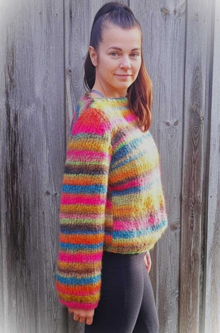 Bunter Pullover aus Reikie wolle Kaita