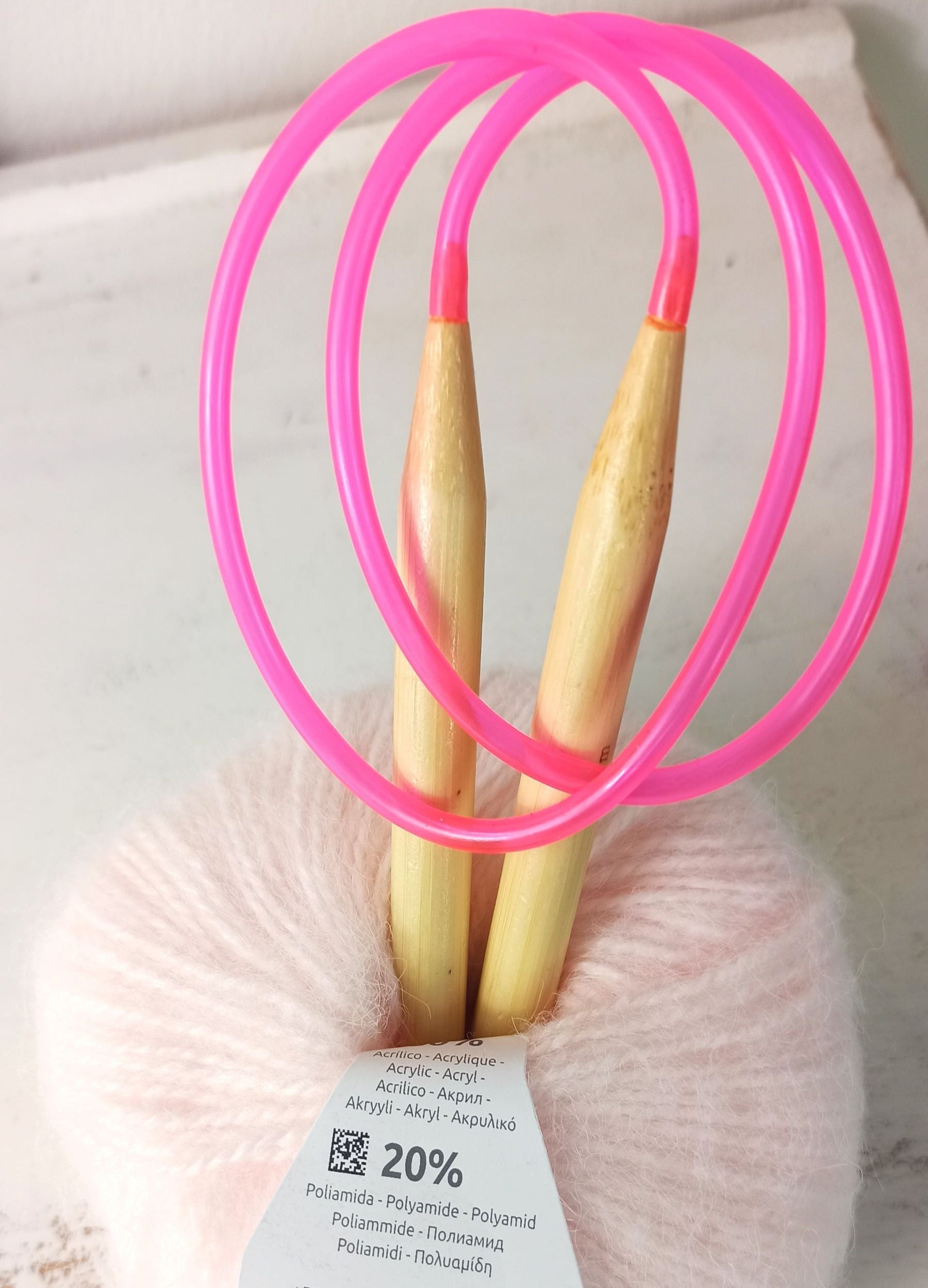 Rundstricknadeln Gr. 12 pink soft gratte