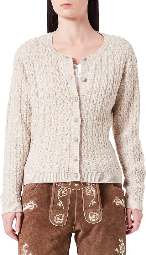 trachtenstrickjacke creme
