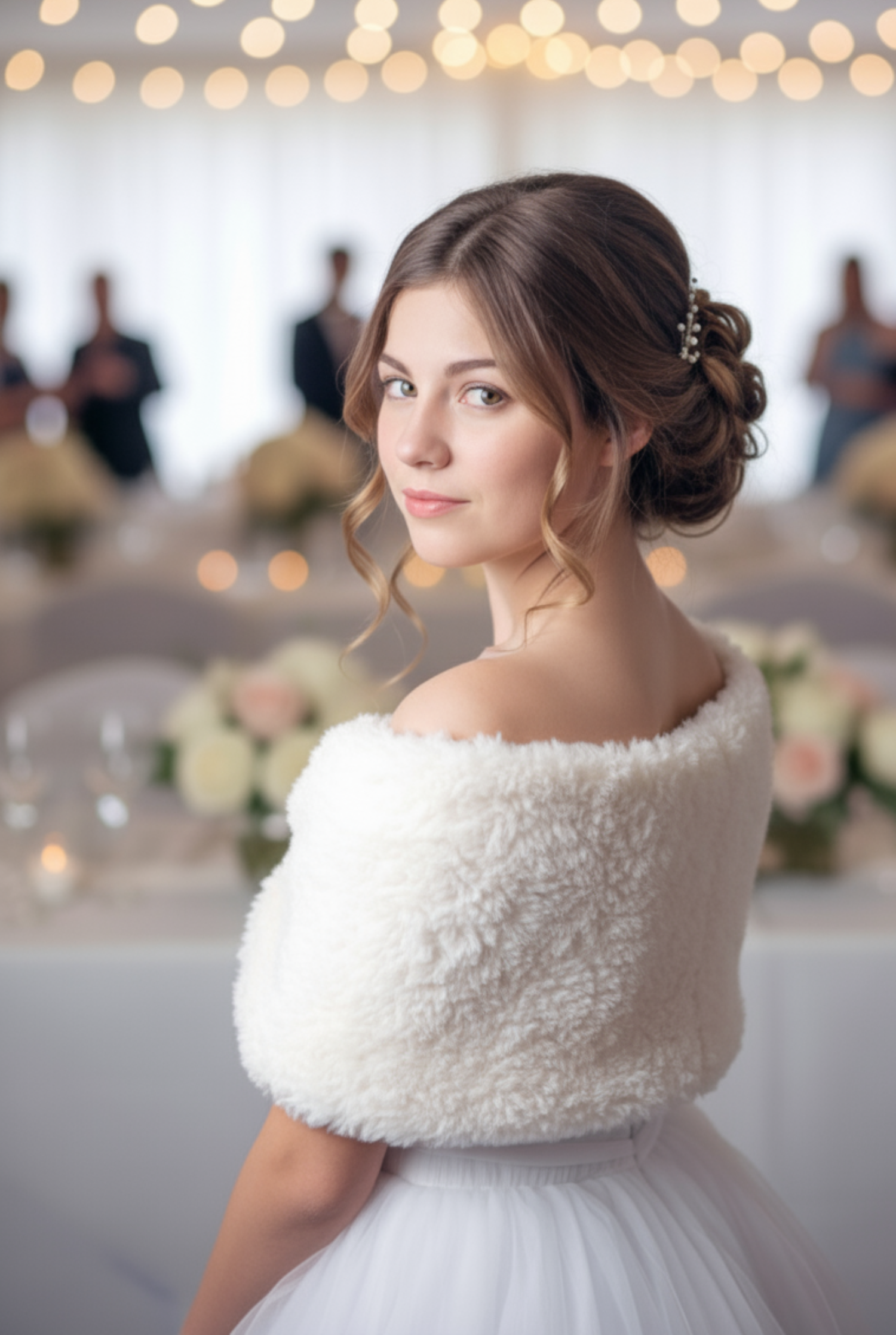 Fell Loop für die Hochzeit ivory