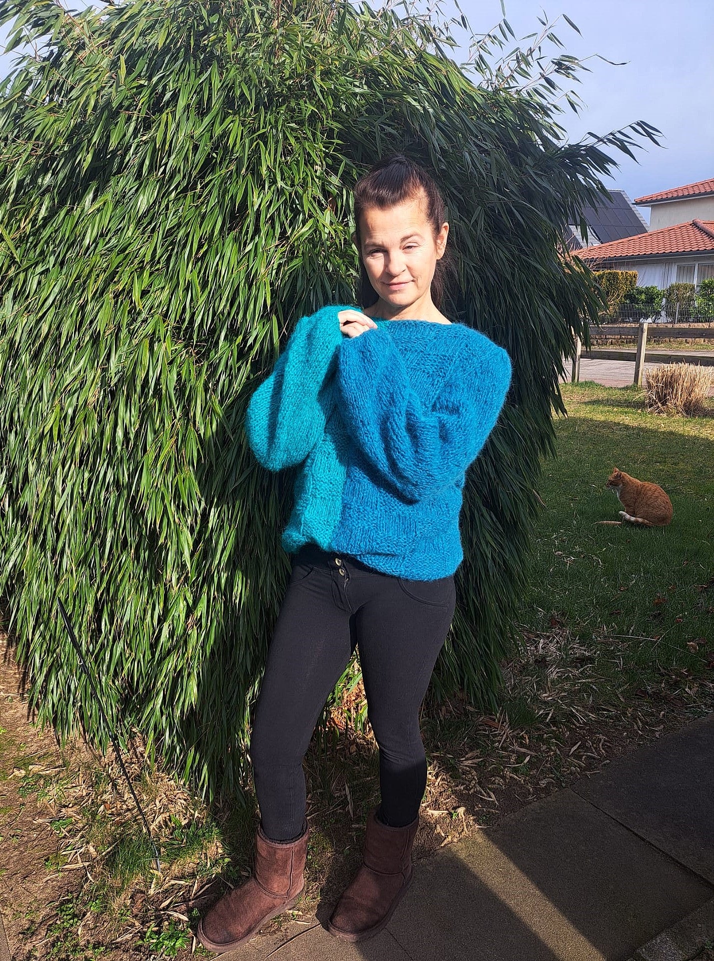 Grün petrol Strickpullover Beemohr