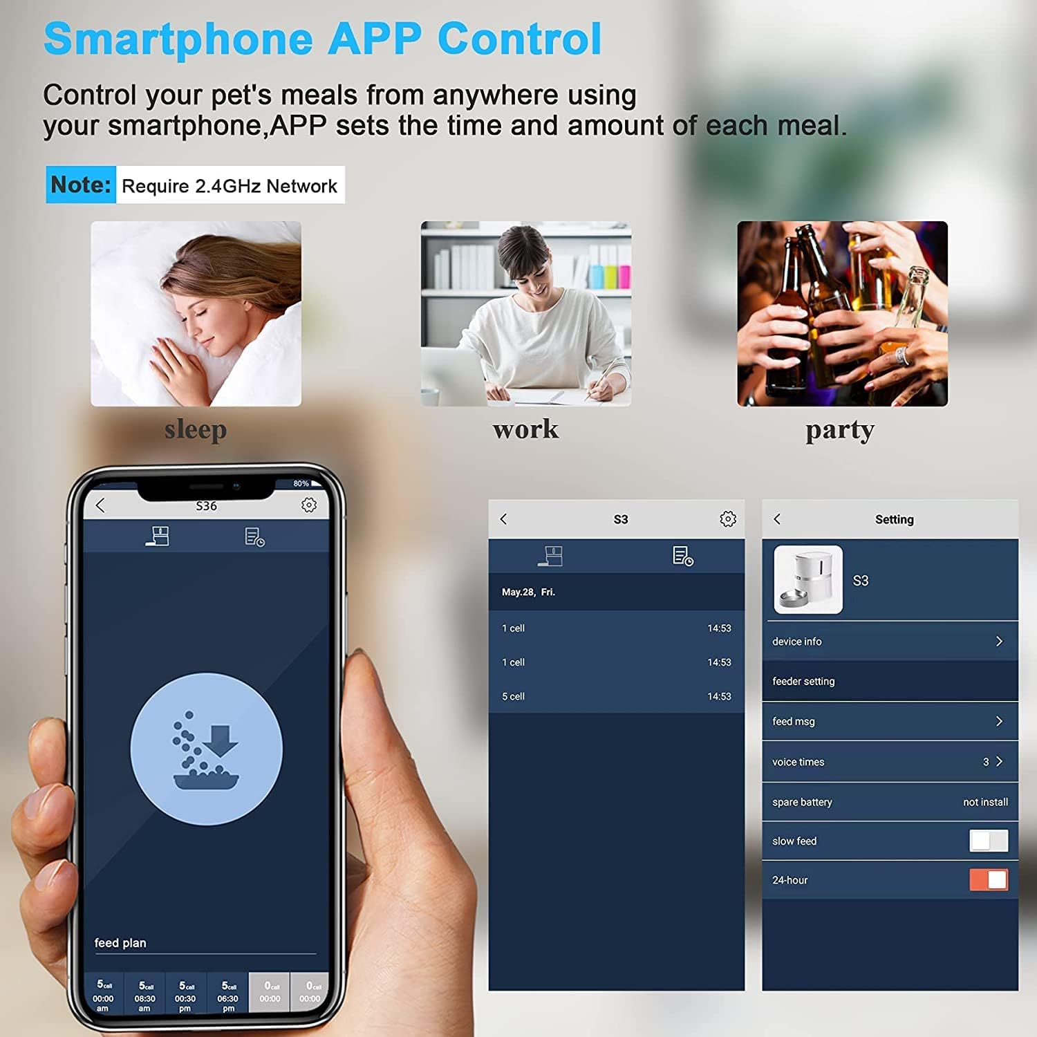 Automatisch füttern mit Smartphone überwachung