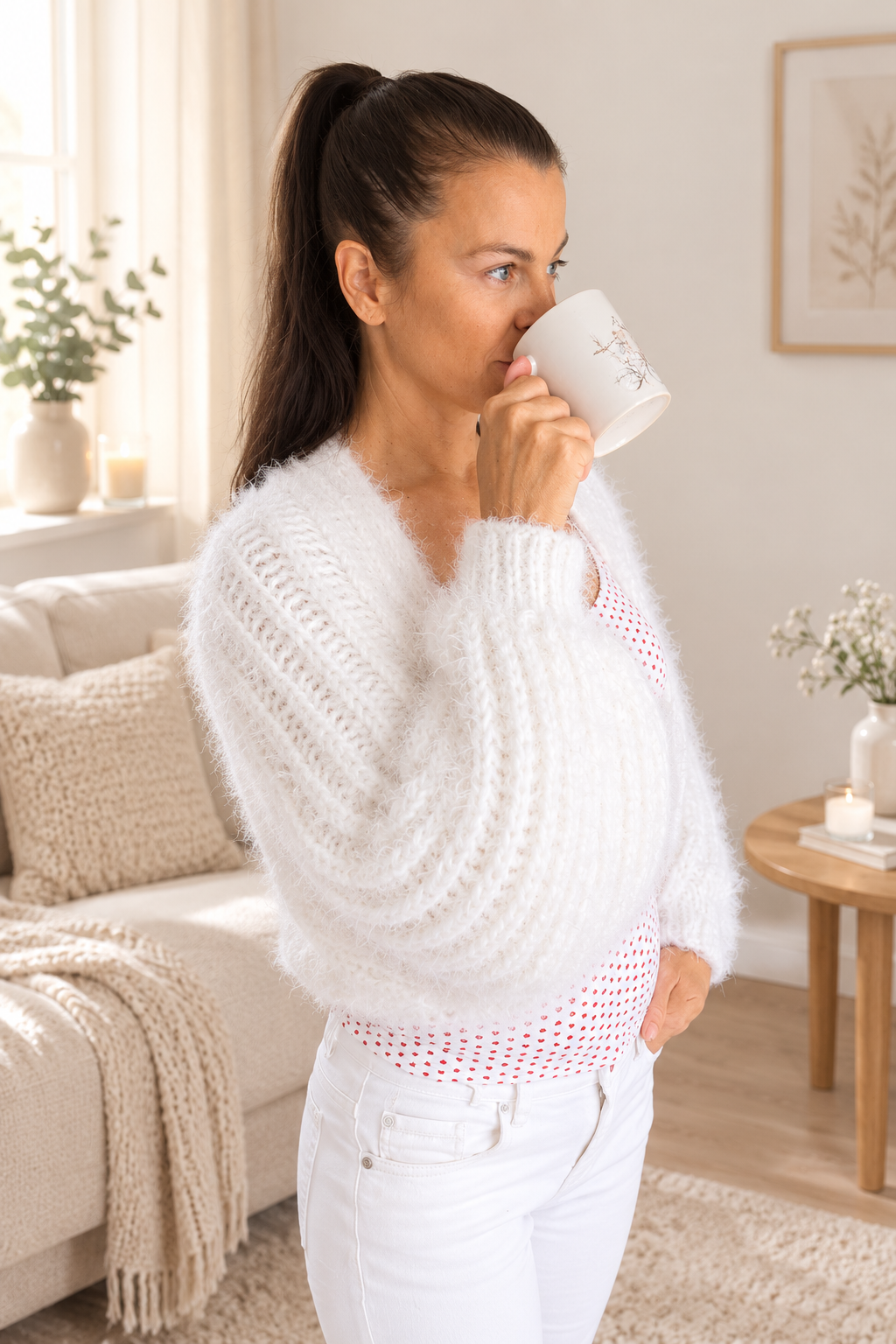 Oversize Braut Bolero aus Beaugency Wolle stricken Strickanleitung von Beemohr