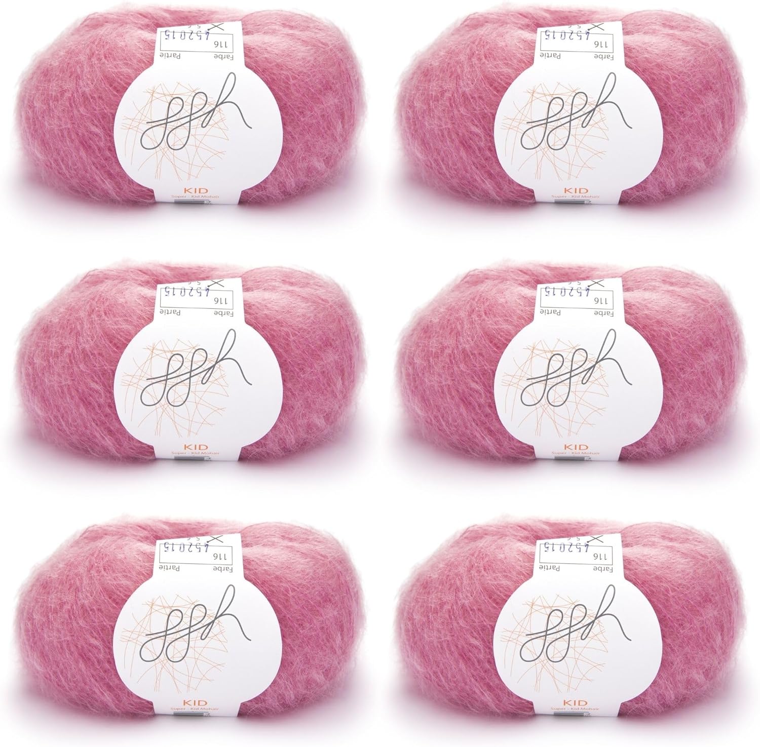 ggh mohair wolle Set lachs