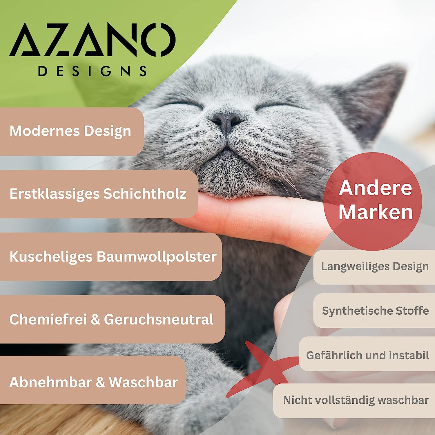 Liegeplatz für Katzen nachhaltig