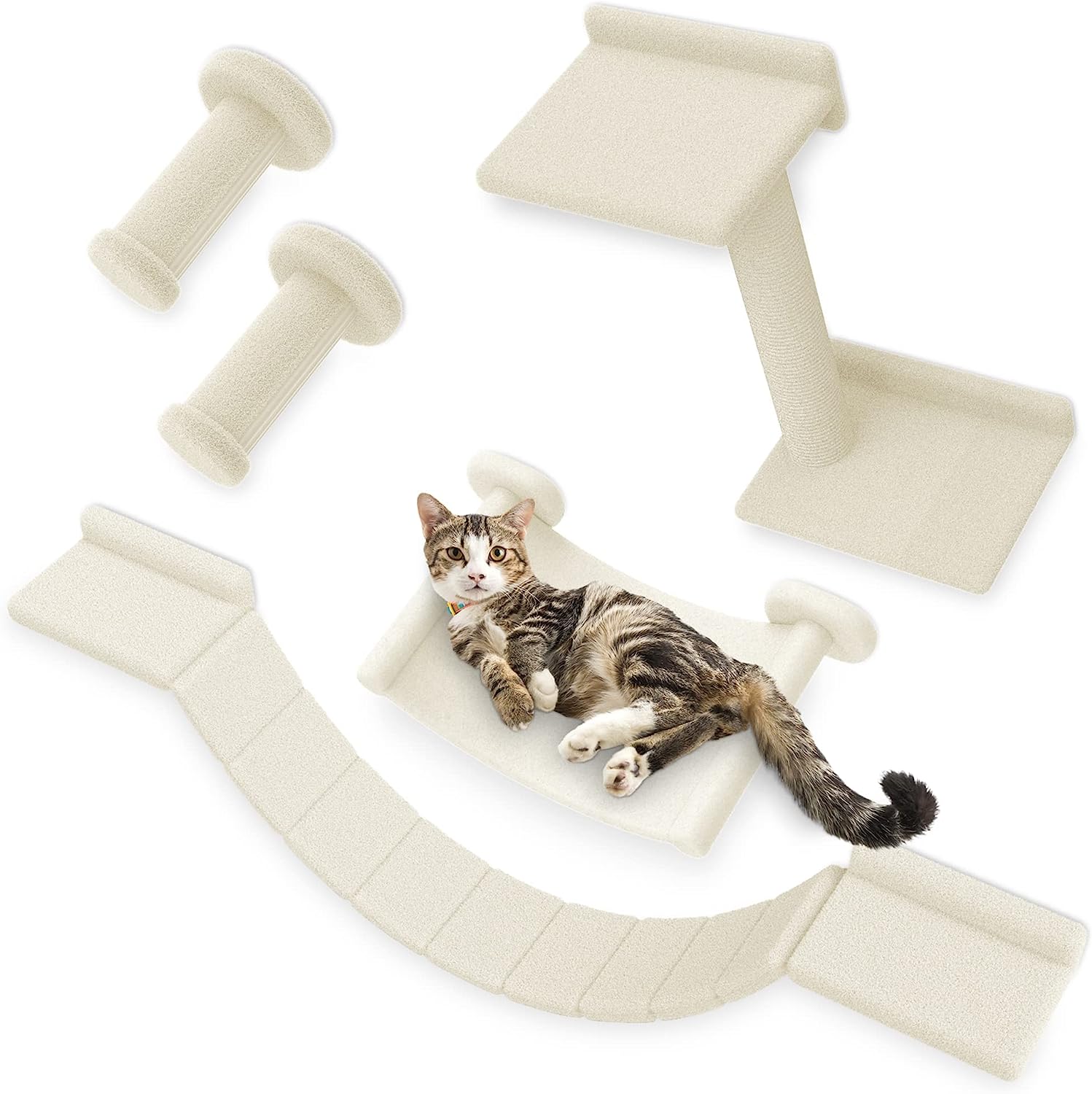 Kletterwand mit 5 Elementen für deine Katze