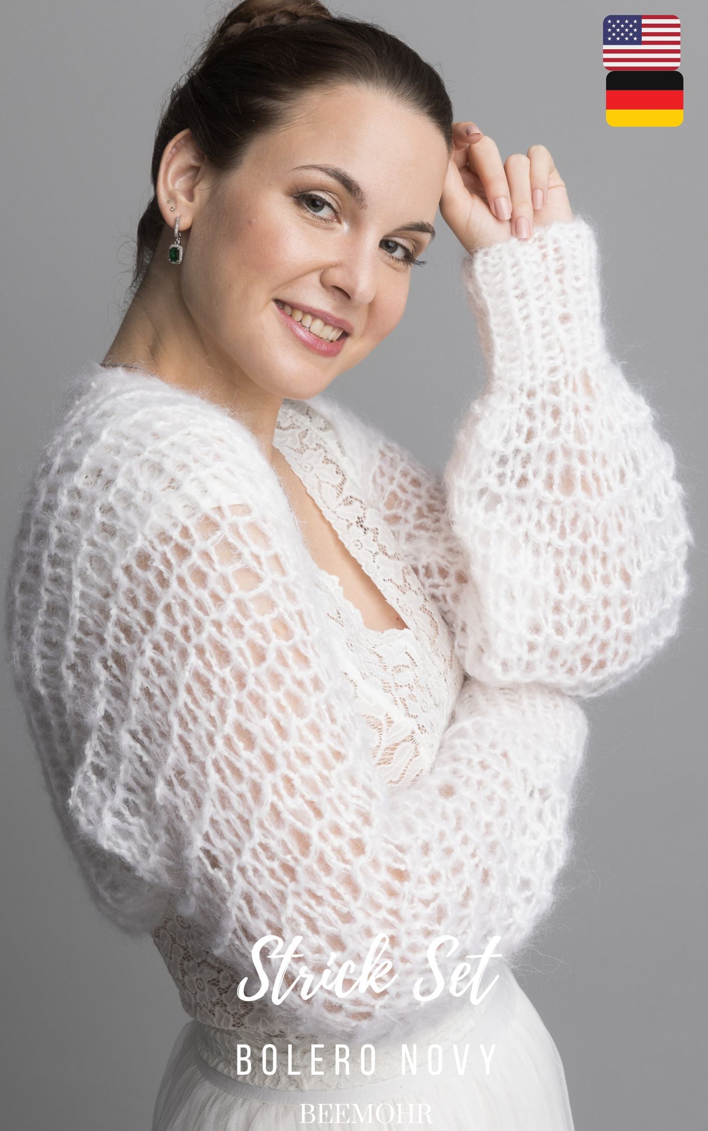 Strickbox für einen weiten einfachen bolero