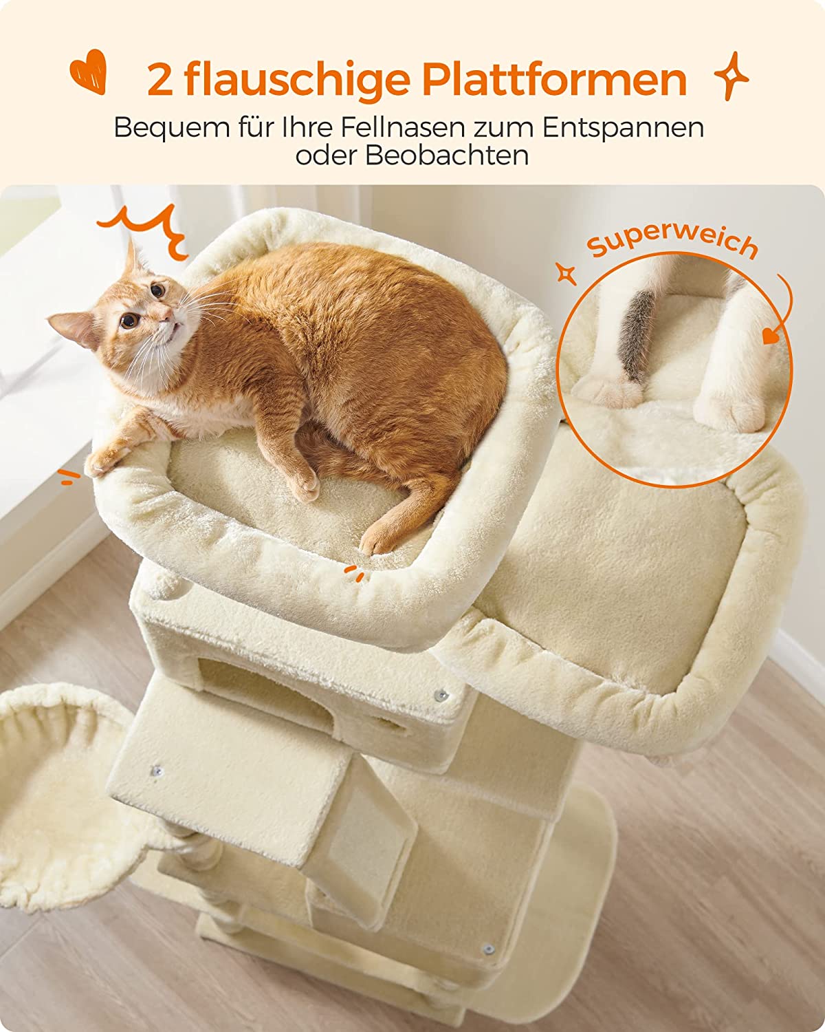 Kratzbaum XXL 2 m beige online bestellen