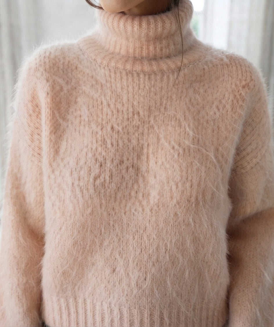 Rollkragen Kuschel Strickpullover Anleitung von Beemohr