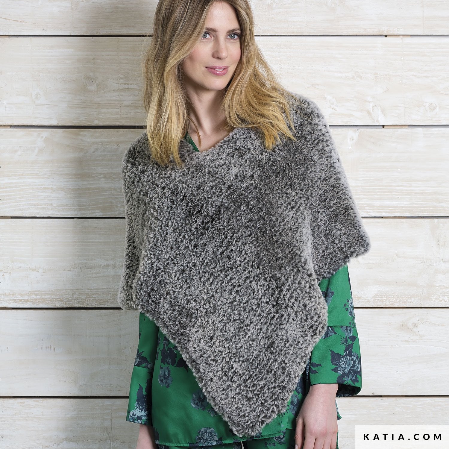 Poncho aus Polarwolle