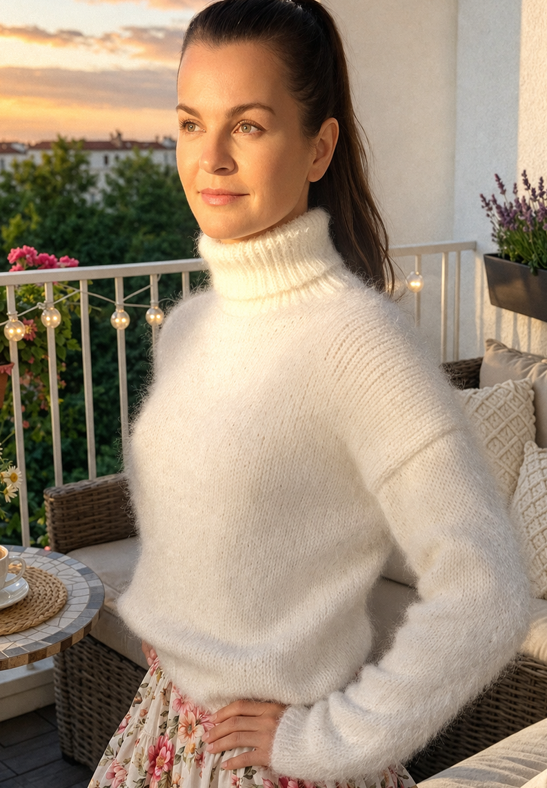 Kuschelpullover mit Rollkragen