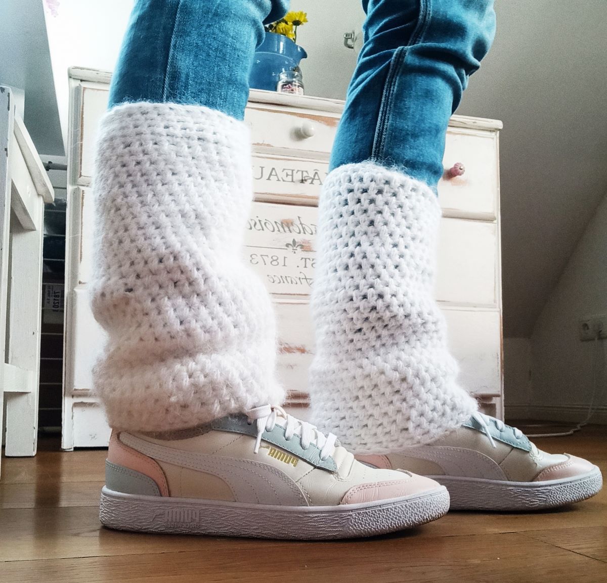 Beinstulpen mit Knöchelschuhen