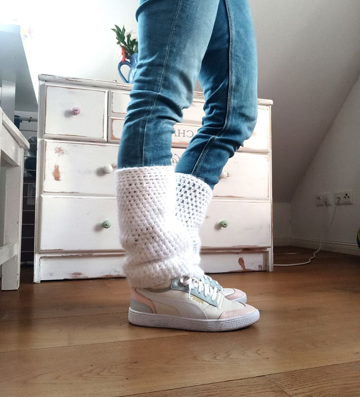 Beinstulpen gehäkelt mit Soft Gratte