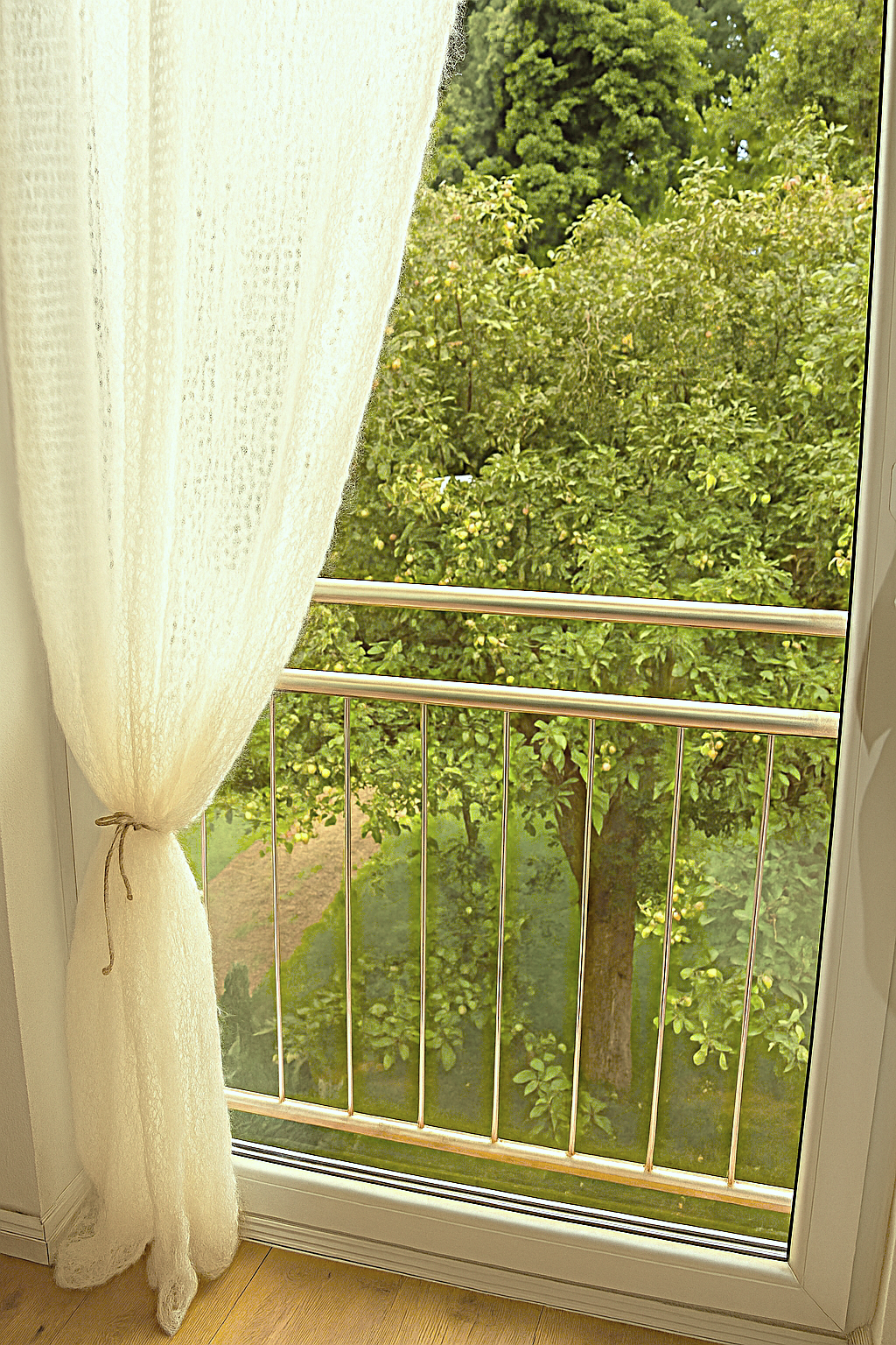 STRICK-SET leichte Gardinen Schals gestrickt aus Mohair