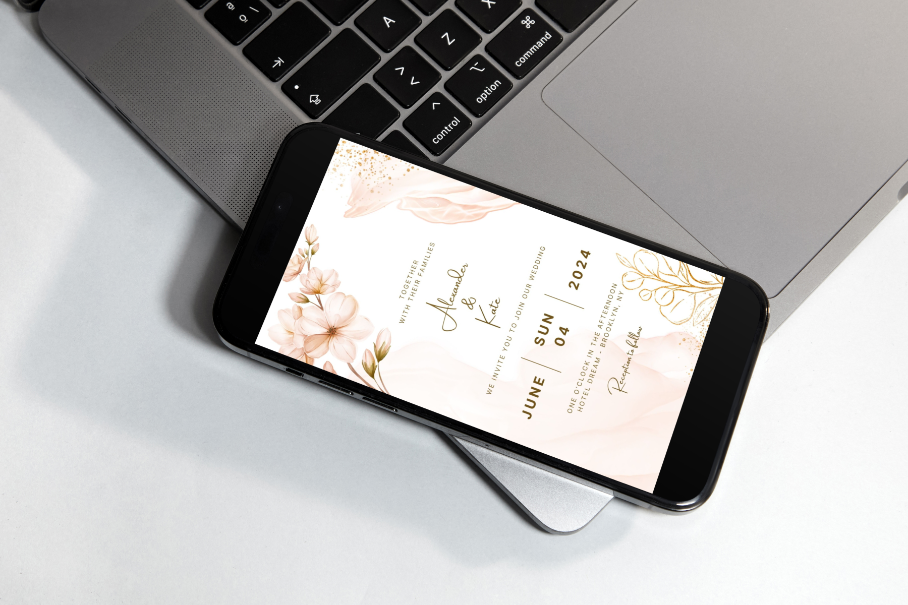 digital template for weddings rose flowers