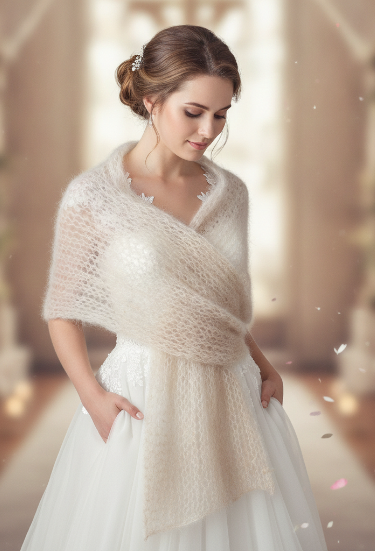Schal für die Hochzeit gestrickt Strickmuster von Beemohr