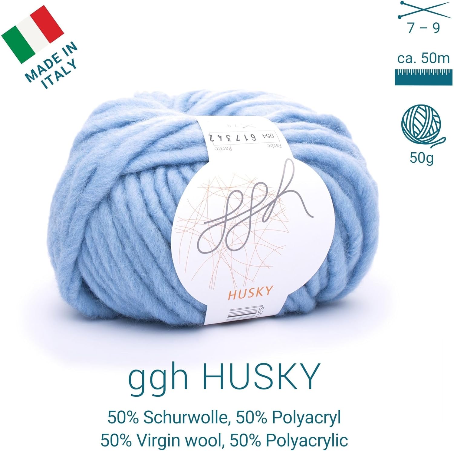 GGH Chunky Wolle Husky hellblau