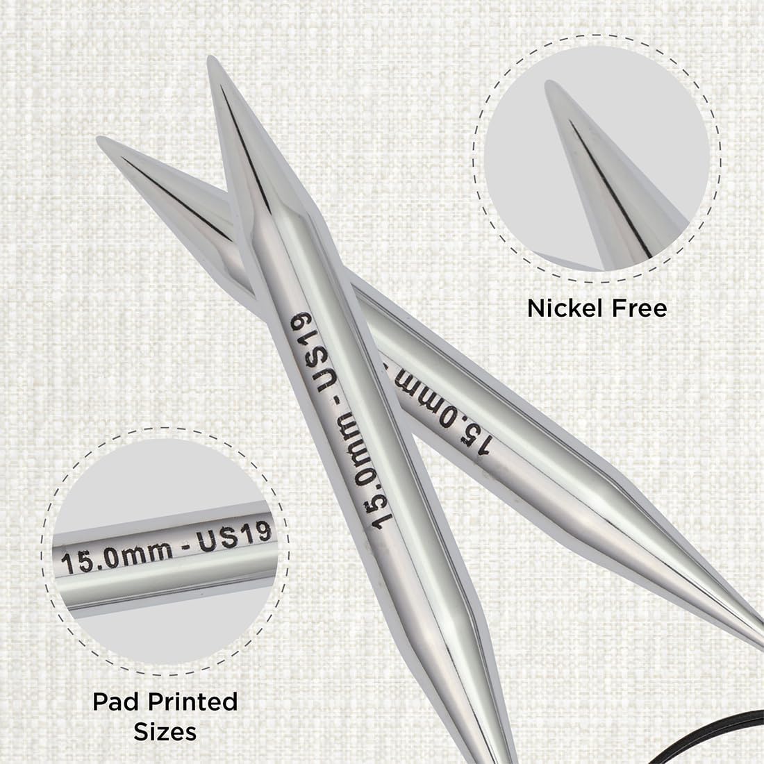 knitpro Stricknadel Metall 15