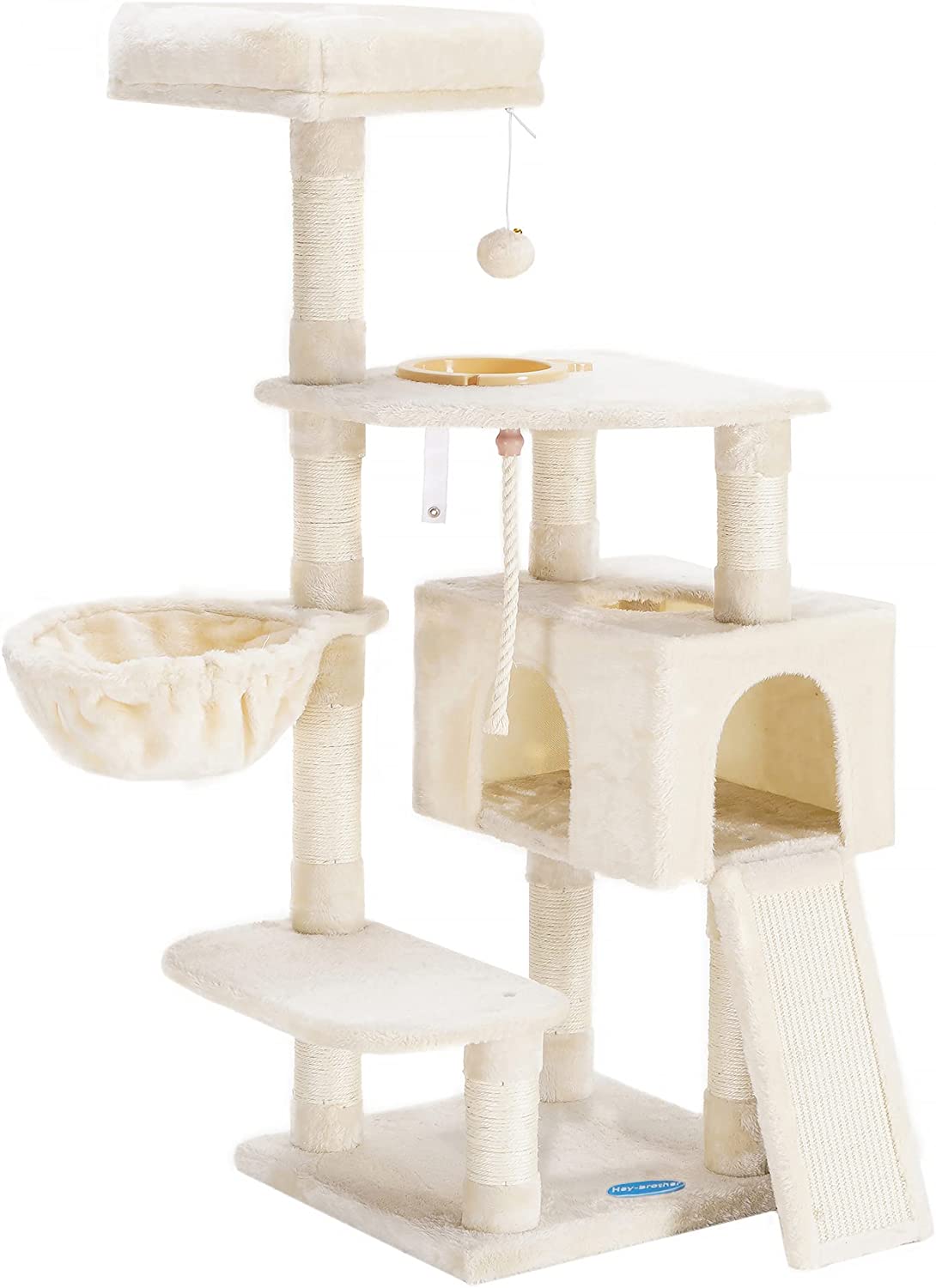 Kratzbaum in beige für Katzen modern