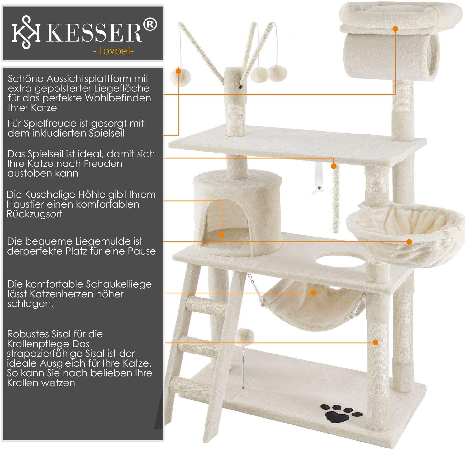 Kratzbaum in beige stabil und stylish online bestellen