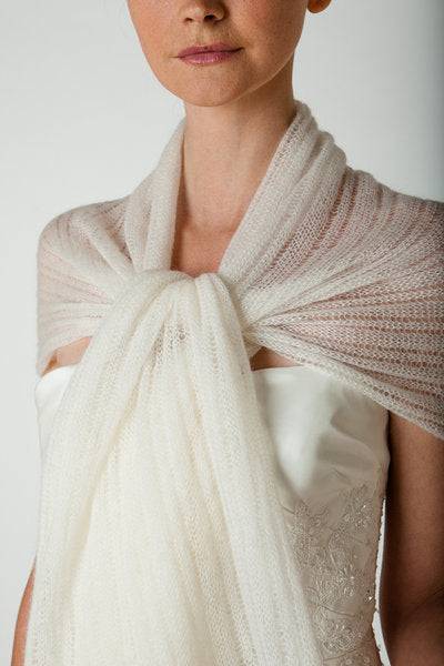 Braut Lace Stola Strickanleitung für ihren Brautschal in schönem Lochmuster für ihre Hochzeit - Beemohr
