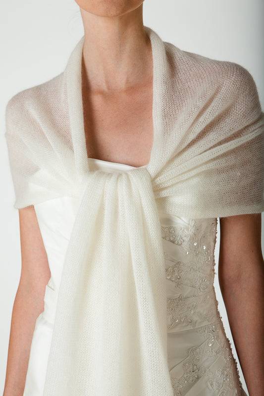 Braut Lace Stola Strickanleitung für ihren Brautschal in schönem Lochmuster für ihre Hochzeit - Beemohr