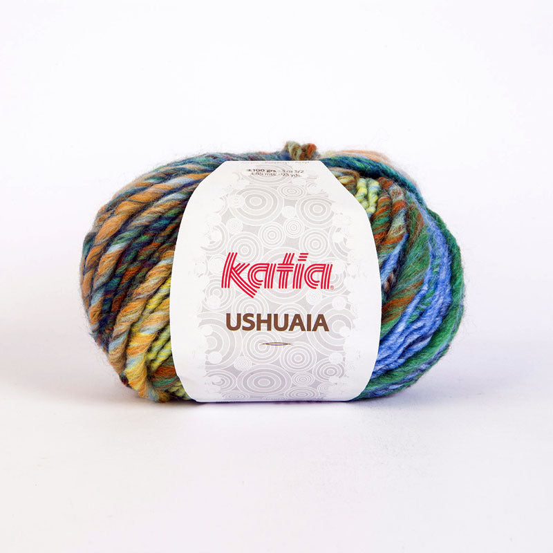 Strickanleitung Schulter Poncho USHUAIA in bunten Farben - Beemohr
