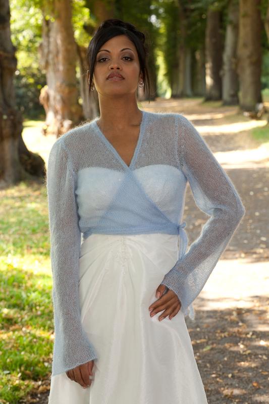 For You: Strickjacke Bolero aus Mohair zum Wickeln - Beemohr