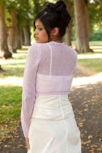 Lange Bolero Jacke zum Wickeln MAJA aus KASCHMIR mit weitem Arm - Beemohr