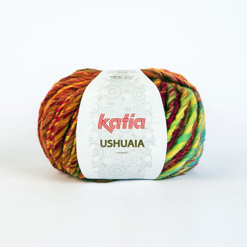 KNIT KIT Strickkleid aus USHUAIA in bunten Farben von KATIA - Beemohr