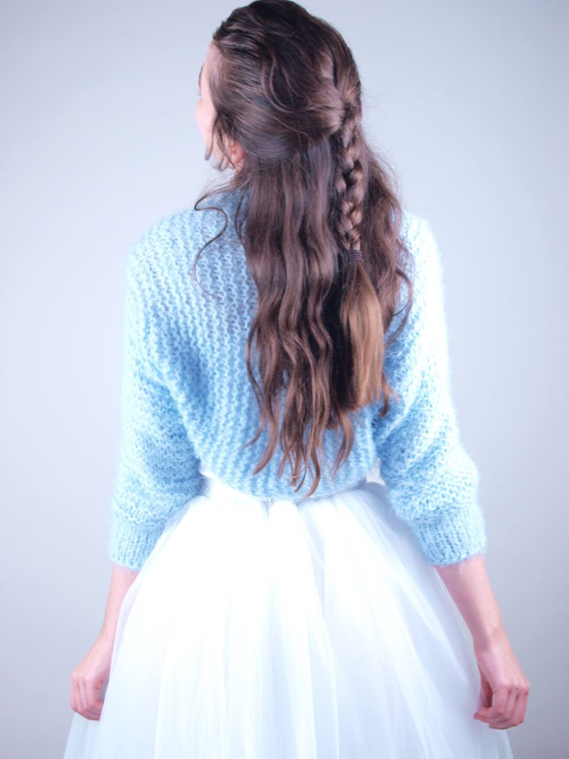 Strickset Flauschjacke Flower aus Phantasy Garn von Phildar DIY - Beemohr