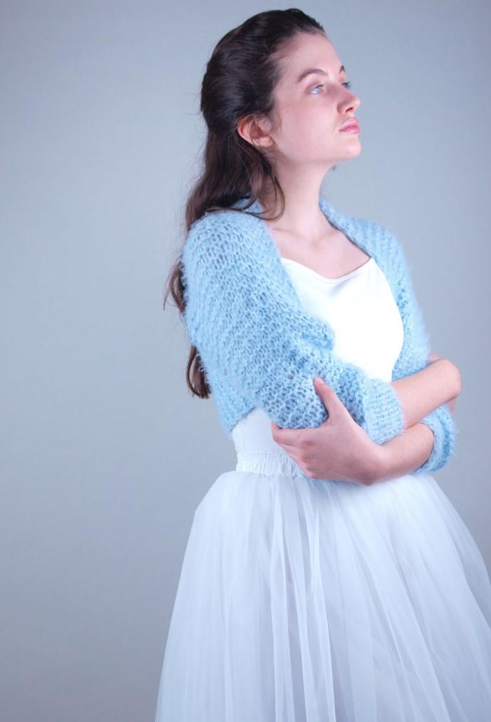 Strickset Flauschjacke Flower aus Phantasy Garn von Phildar DIY - Beemohr
