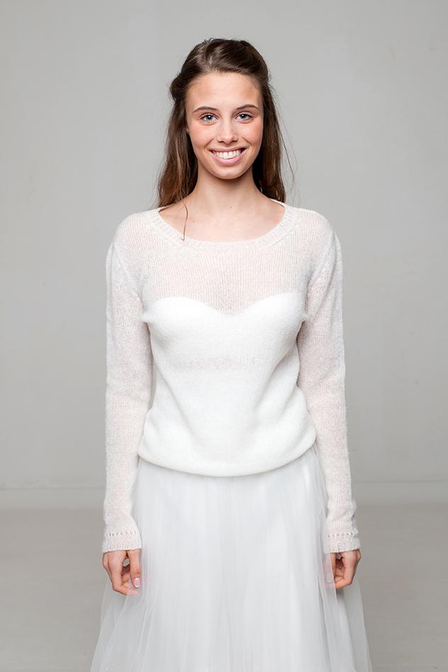 Strickanleitung für einen leichten Brautpullover - Beemohr