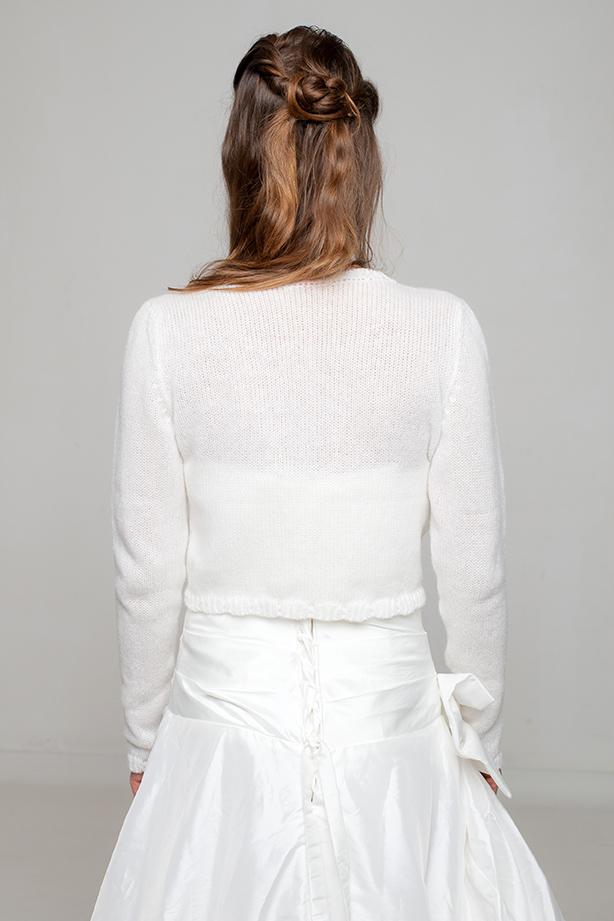 Braut Bolero Strickjacke aus einem weichen Kaschmir Mix gestrickt ♥ FEE ♥ Romantisch Heiraten - Beemohr